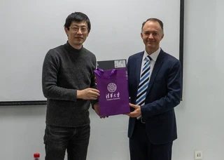 Bradley Ladewig and Nicholaus Prasetya with the group of Professor Zhou in Tsinghua University with Professor Hui.