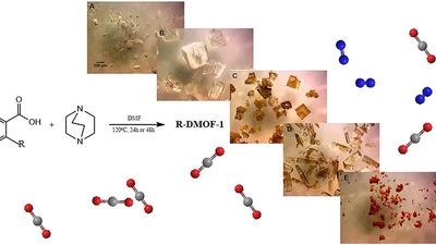 Systematic screening of DMOF-1 with NH2, NO2, Br and azobenzene functionalities for elucidation of carbon dioxide and nitrogen separation properties featured image